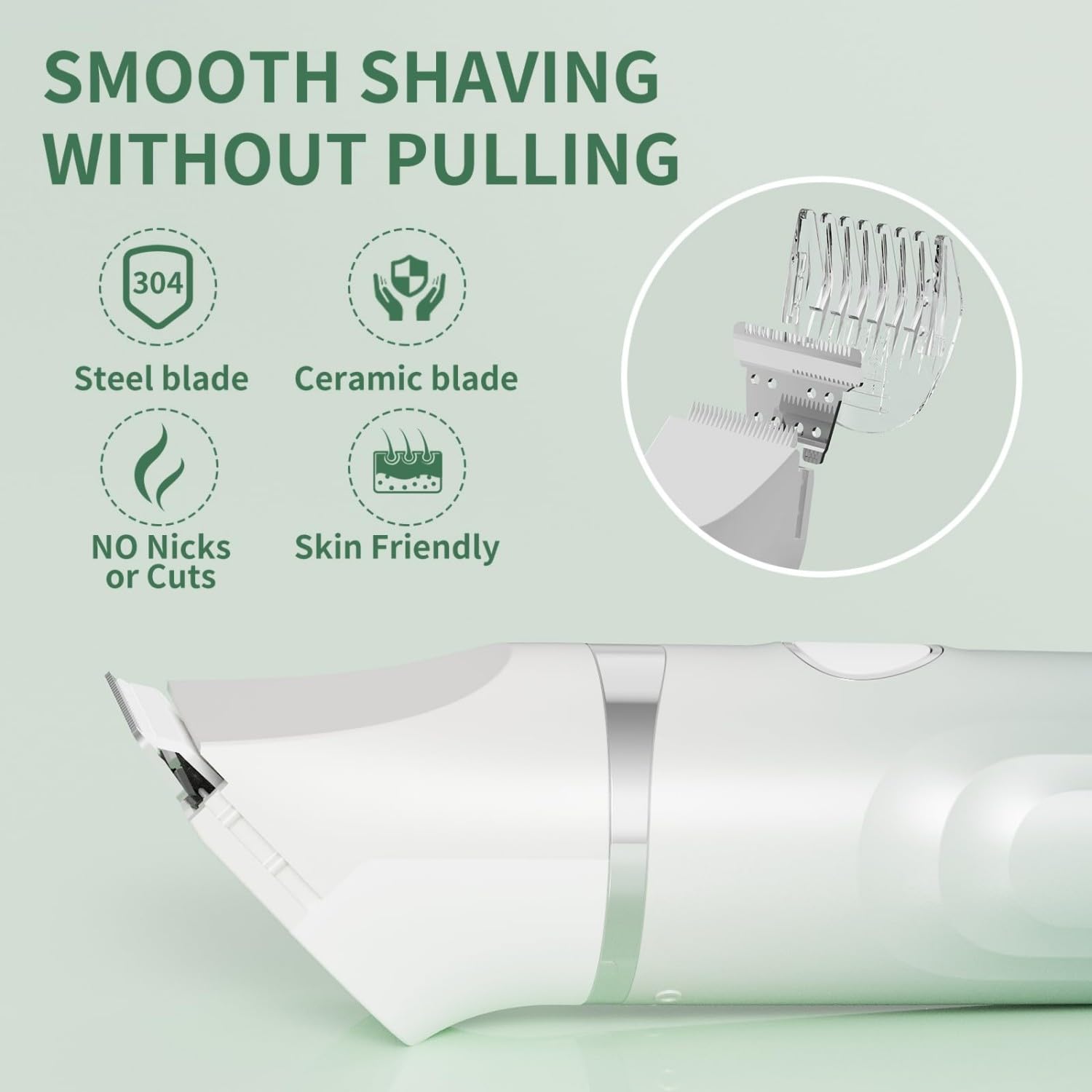 Electric Razors for Women, Painless Bikini Trimmer for Silk Skin