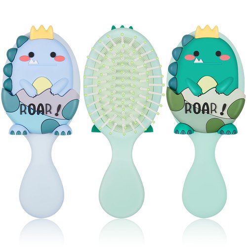 Tessco for you 2 Pcs Toddler Hair Brush for Toddler Boy Kids Ages 2-4+ Comb Brush for Girl Gentle Detangler Gift Wet & Dry Hair Soft Ball-tip Bristle for Sensitive Scalp Travel Spa Party Supply