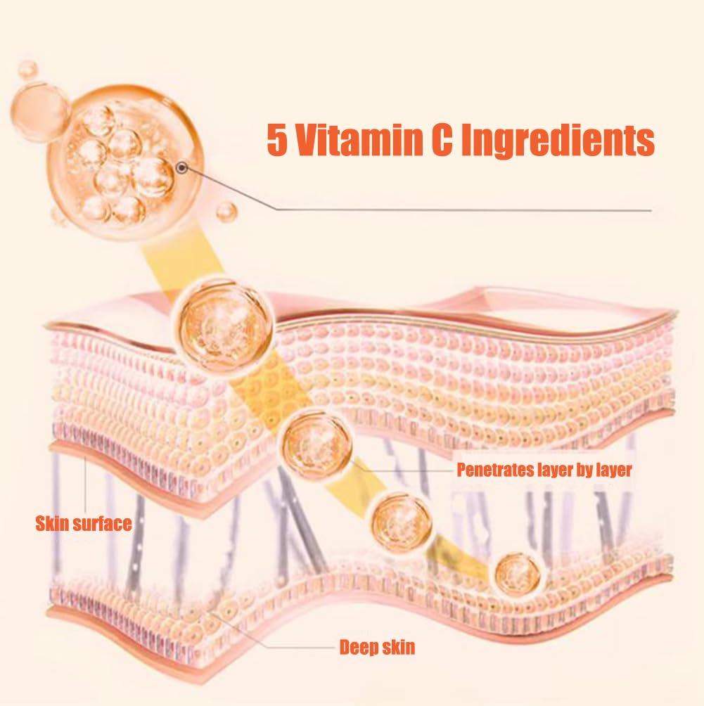 Japanese Vitamin C Makeup Tone Up Cream, 5 in 1 VC Moisturizing Brightening Concealer, Face Moisturizer Cream for All Skin Type, Long-Lasting Hydrating, Quick Makeup, Radiant Skin (1)