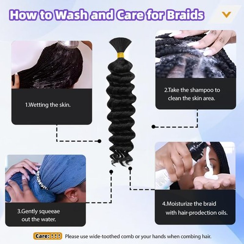 Deep Wave Human Braiding Hair for Boho Braids – 12 Inch 40g 1 Bundles/Pack Red, 100% Unprocessed 12A Brazilian Virgin Hair Bulk, No Weft, Wet & Wavy Curly Knotless Extensions