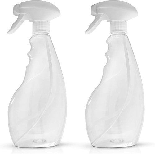 SPRAYZ Large 17oz Spray Bottles - Durable Refillable Trigger Sprayer for Cleaning & Gardening | Clear Plastic