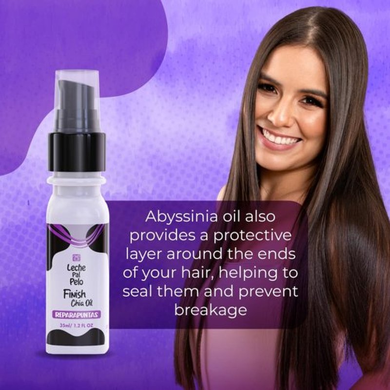 Leche Pal Pelo Traditional - Hair Oil for Frizzy Hair - Non-Greasy Haircare with Abyssinian Oil, Omega 3, and Provitamin B5 - Finish Chia Oil - 1.2 oz