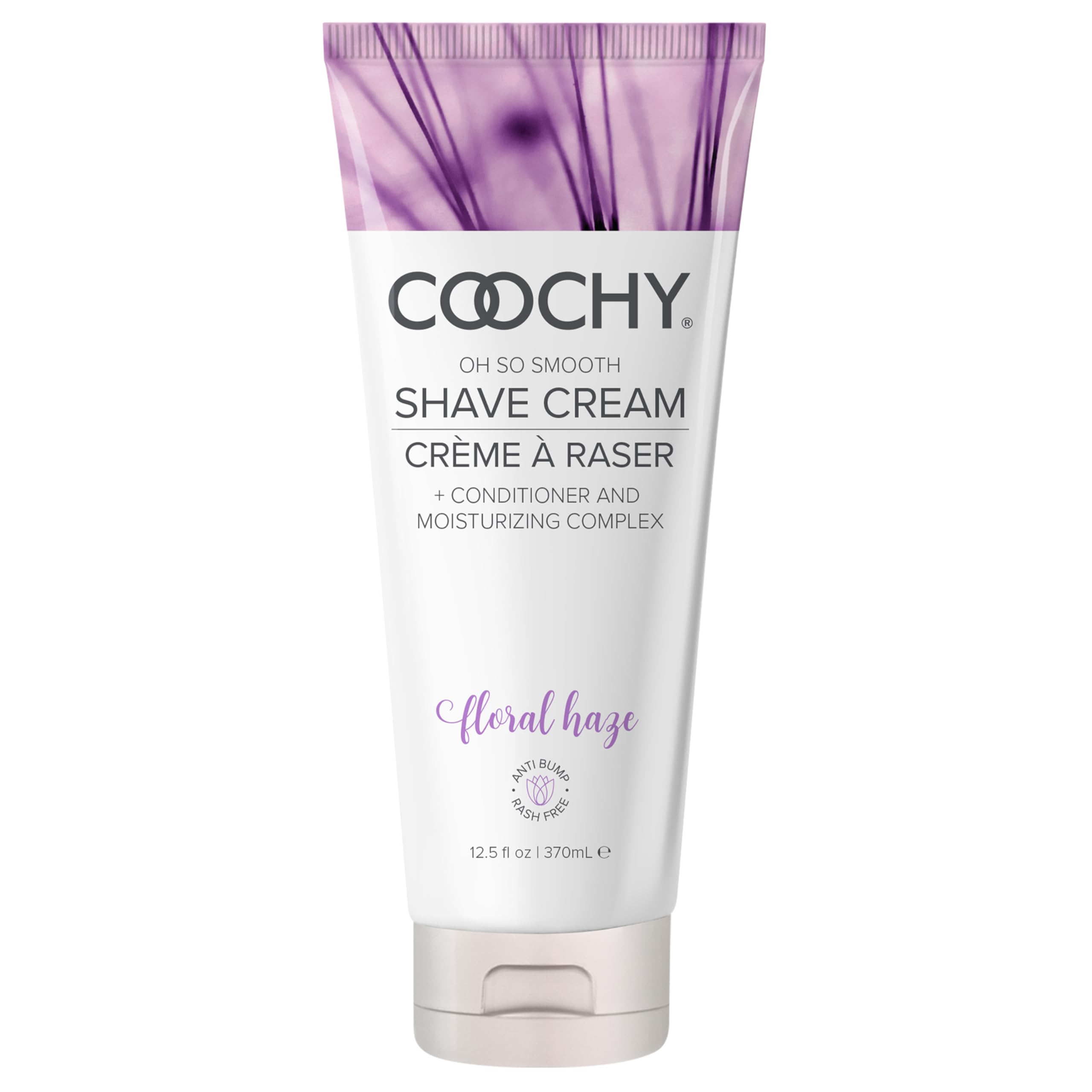 Coochy Shave Cream - Moisturizing Shave Lotion - Gentle Intimate Shaving Cream - For Bikini Area, Underarms, Legs & More - Rash-Free, Hydrating Formula - Floral Haze, 12.5 oz