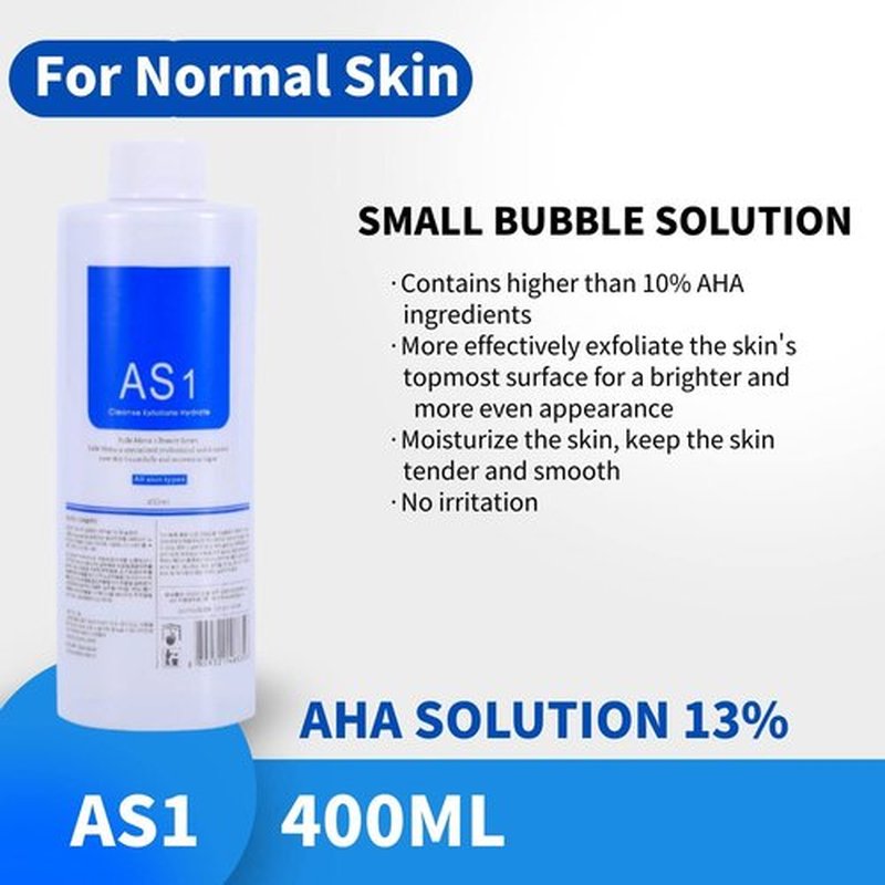 Crowsuggy Aqua Peeling Solution AS1, SA2, and AO3 for Facial Cleansing, Top Salon Skin Scrub, Hydra Skin Scrub Special, Small Bubble Solution (3 Bottle x 400ml)