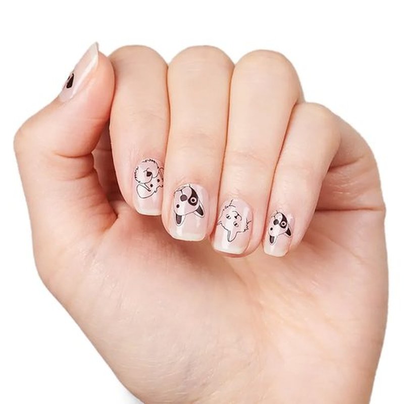 Color Street: Friends Furever (Clear overlay with cat & dog faces in black)