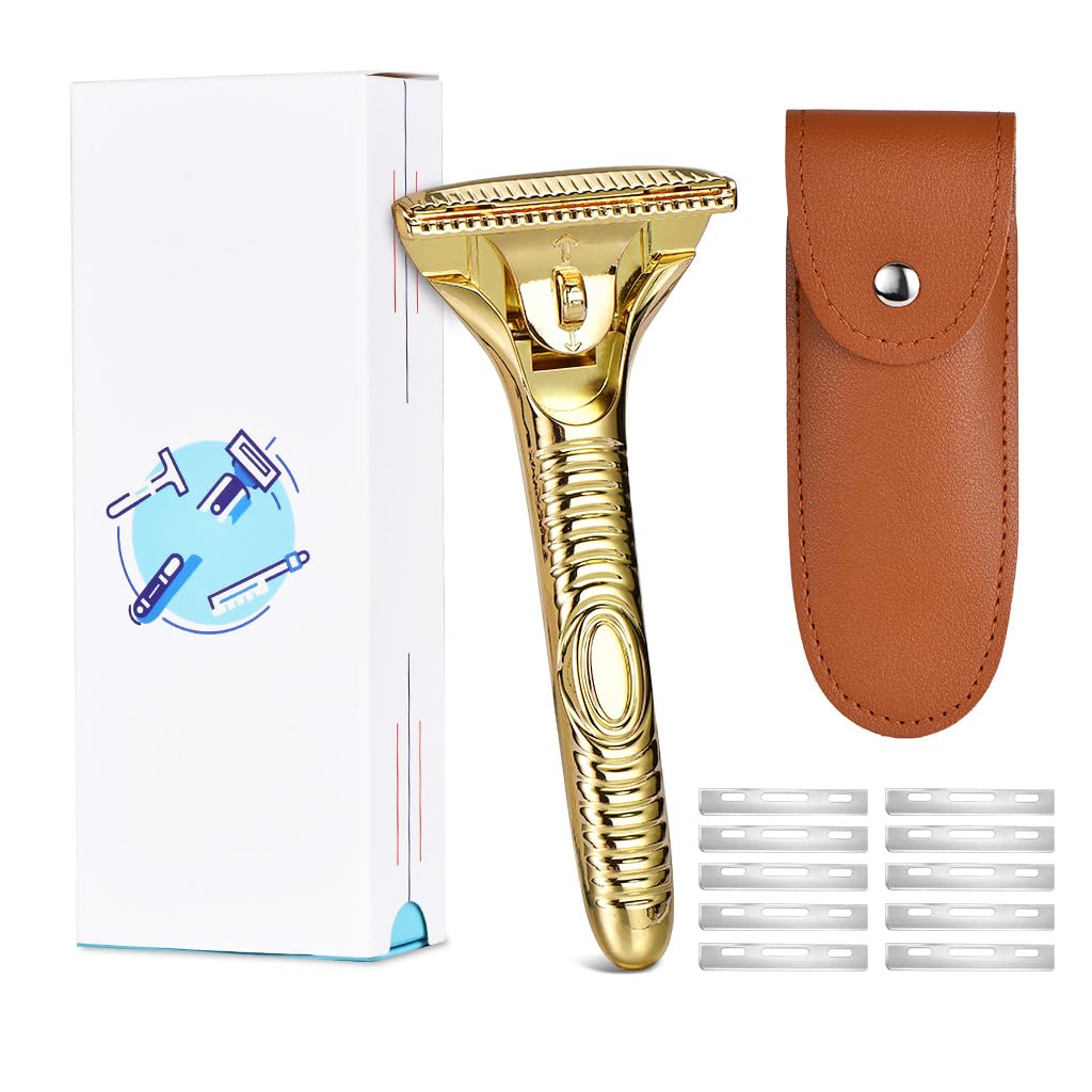 MYITKHT Magnetic Safety Razor for Men and Women Smooth Single Blade Shave Easy Blade Change Stainless Steel Mens Face Razor Durable Blade Shavers for Men