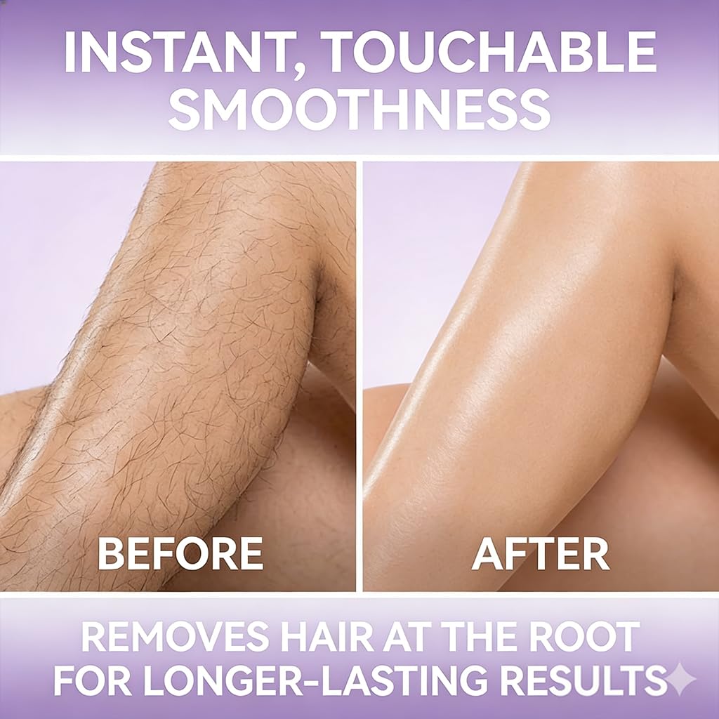 2-in-1 Hair Removal Cream & Mousse Combo Set Fast-Acting Depilatory for Women & Men, 100g Tube + 140ml Foam with Scraper