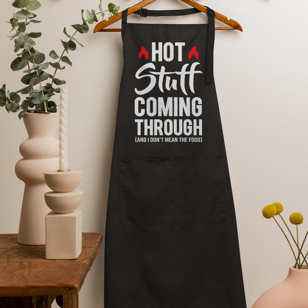 SANDJEST Humorous Apron with Pockets Chef BBQ Grilling Cooking Apron Gift for Birthday Christmas Funny Aprons for Men Dad Husband Boyfriend Grandpa