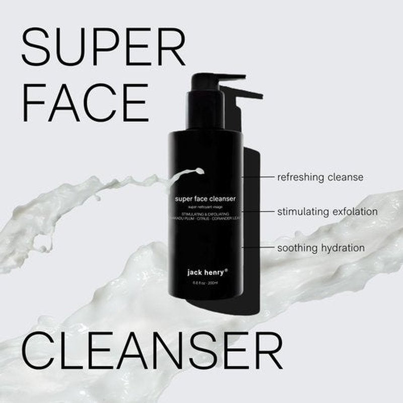Jack Henry Hydrating Facial Cleanser (6.6 fl oz) - Kakadu Plum Face Cleanser - Coriander & Hyaluronic Acid- Luxurious Creamy Cleanse for Exfoliating Skin