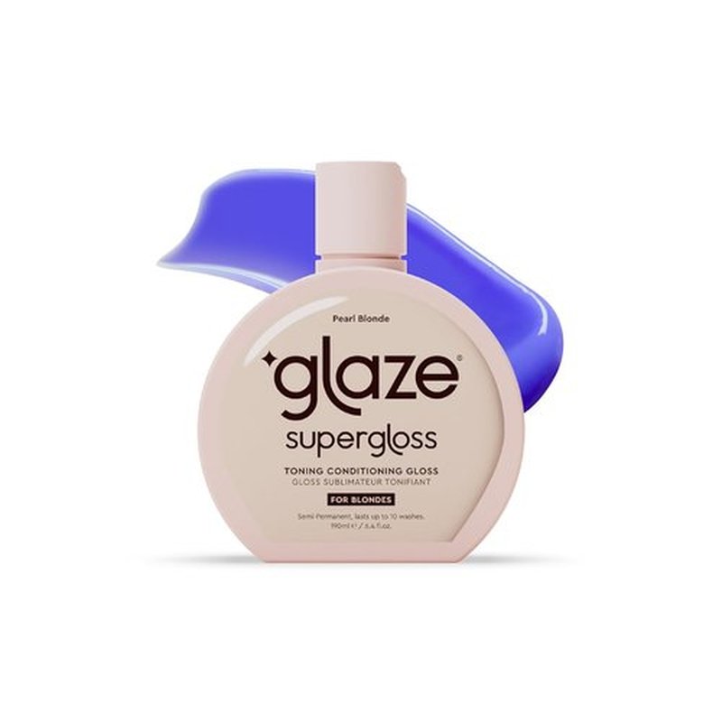 Glaze Supergloss Color Conditioning Gloss - Hydrating Semi-Permanent Hair Gloss for Light Blonde - 6.4 Fl Oz - Purple Pearl