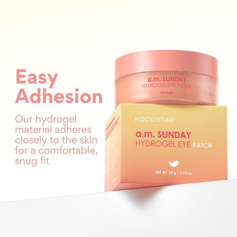 KOCOSTAR Hydrogel Eye Patches with Low Molecular Weight Norwegian Bio-Collagen, Reduces Dark Circles and Wrinkles, Under Eye Masks for Puffy Eyes, Hydrating for Dry Skin, Korean Skincare (48 patches)