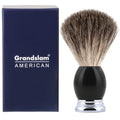 Grandslam Luxury Badger Shaving Brush Handmade Pure Badger Hair Brush with Black Resin Handle Heavy Alloy Base + Badger Bristle