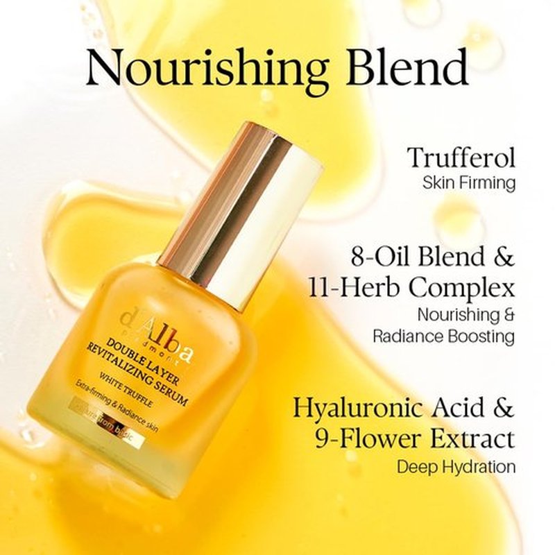 d'alba Piedmont Italian White Truffle Serum - Double Layer Hydration & Firming | 1.01 fl. oz, Hyaluronic Acid & Centella Asiatica
