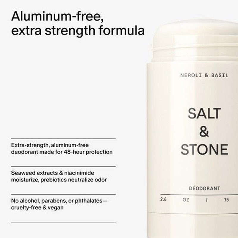 Salt & Stone Signature Scent Duo Set - 48 Hour Aluminum-Free Deodorant & Hydrating Body Mist | Neroli & Basil