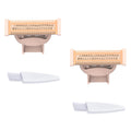 2PCS LinMei Nu Shaver Replacement Heads Compatible for Finishtouch Flawless Women Nu Razor with 2 Cleaning Brush