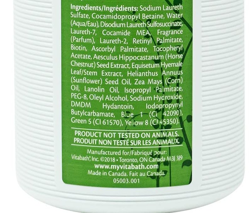 Vitabath Original Spring Green Bath & Shower Gel - Hydrating Botanical Skin Rejuvenation, 10.5 oz