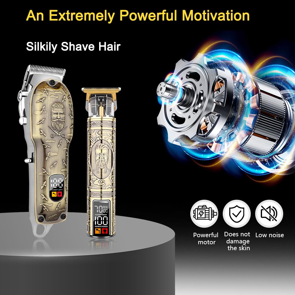 LQT Professional Hair Clipper & Beard Trimmer for Men - USB Rechargeable, Lightweight, Low Noise Multifunctional Grooming Kit - Ideal Gift for Him