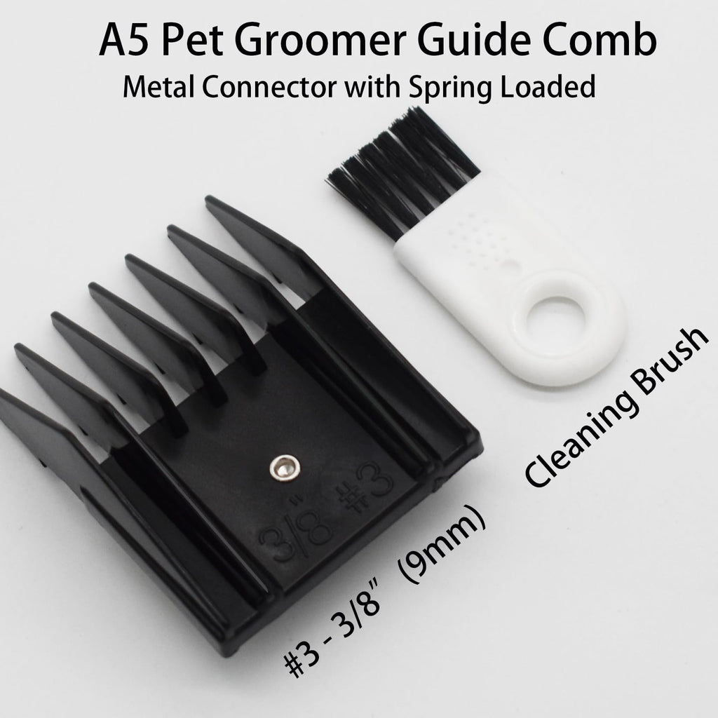 Professional A5 Style Animal Hair Clipper Attachment Guard Guide Cutting Combs 76926-900, Compatible with Oster Classic 76 A5 Andis AG BG Wahl KM Pet Groomers (Green, #3-3/8")