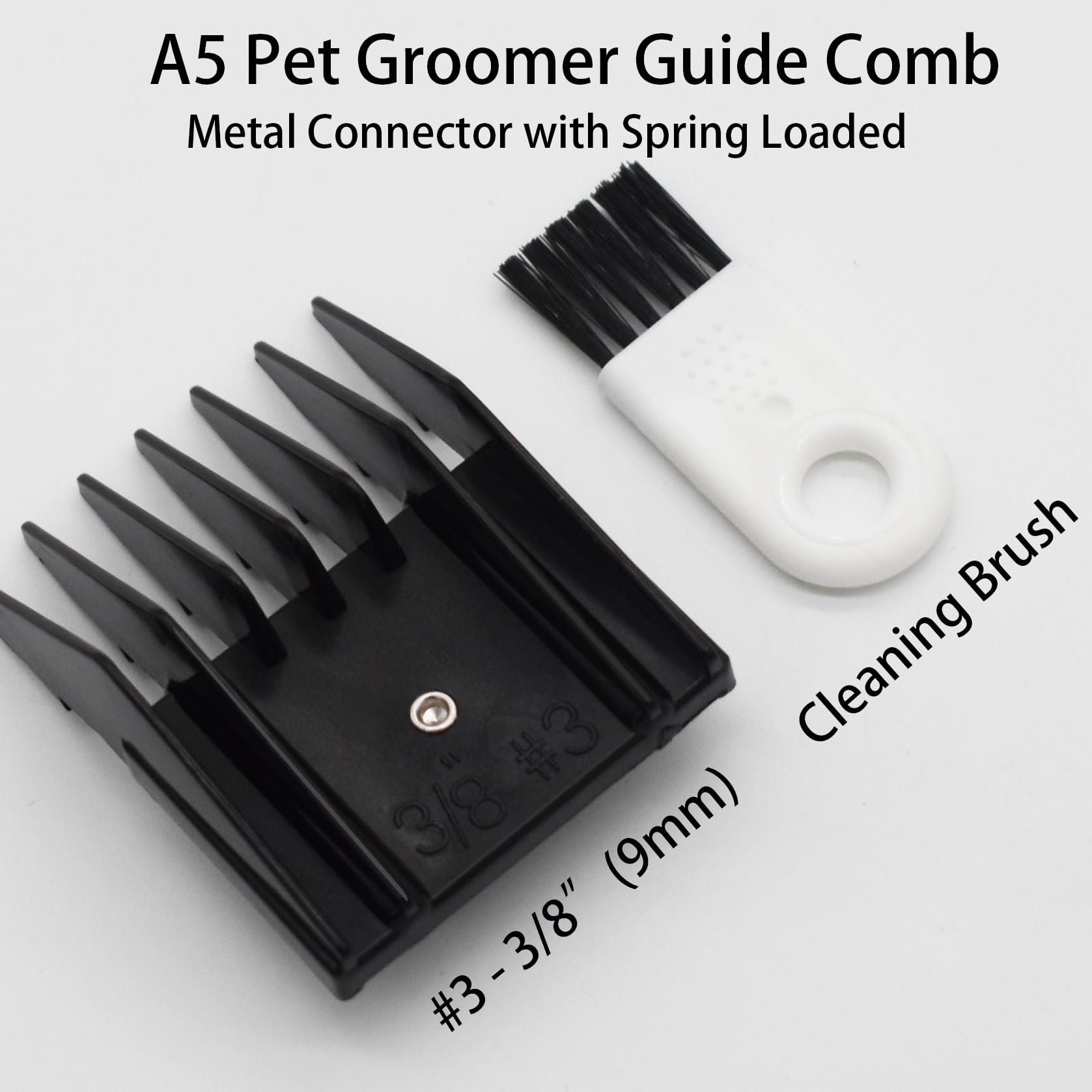 Professional A5 Style Animal Hair Clipper Attachment Guard Guide Cutting Combs 76926-900, Compatible with Oster Classic 76 A5 Andis AG BG Wahl KM Pet Groomers (Green, #3-3/8")