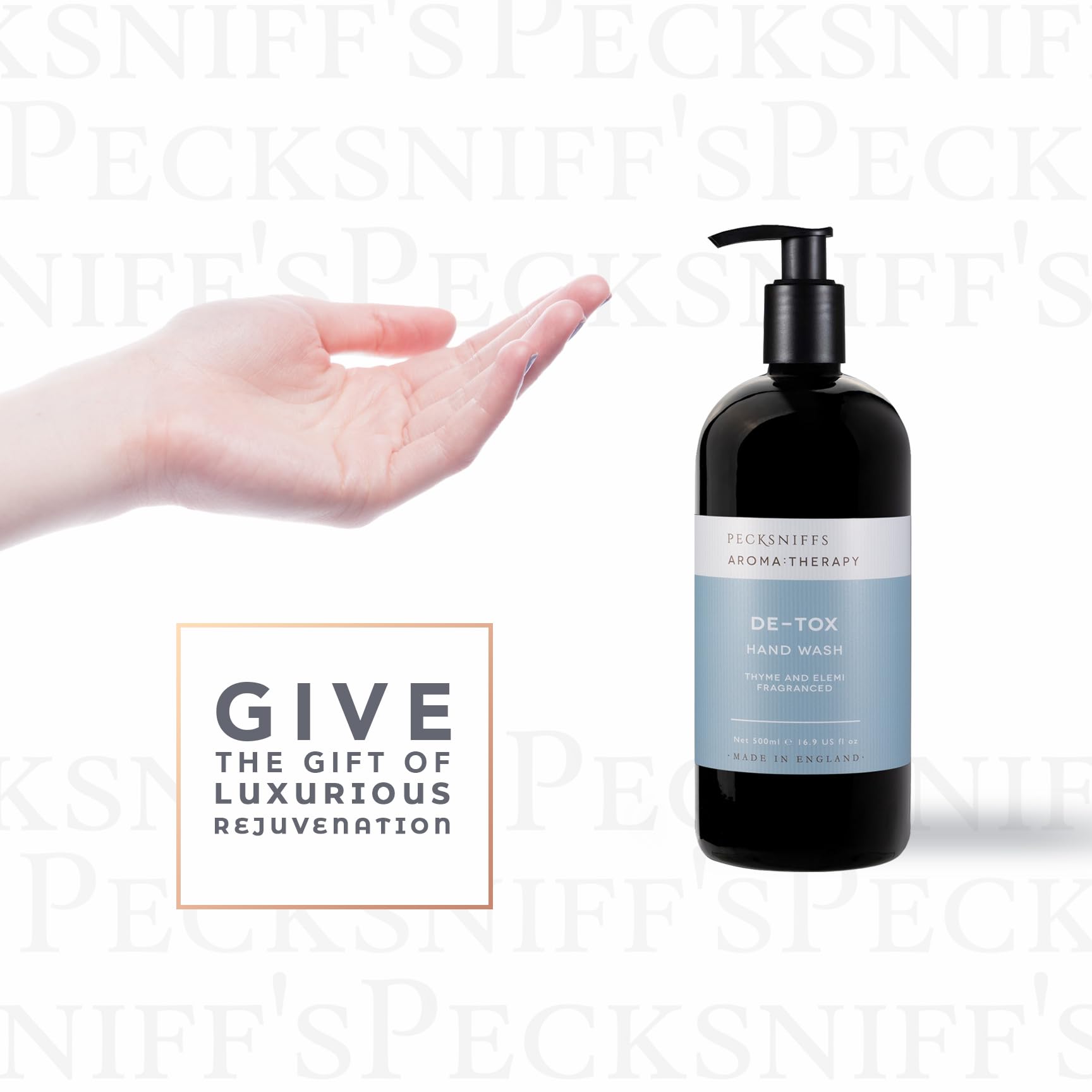 Pecksniff's Moisturizing Hand Wash - Vitamin B Enriched, Natural & Gentle Cleanser, Luxurious Hand Wash 500ml/16.9 fl oz (Sandalwood & Vanilla)