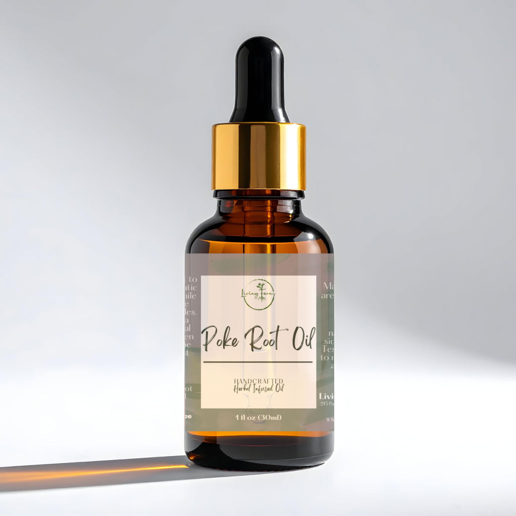 Handmade Organic Poke Root Oil for Lymphatic Support - Phytolacca - Small Batch - Made in The USA