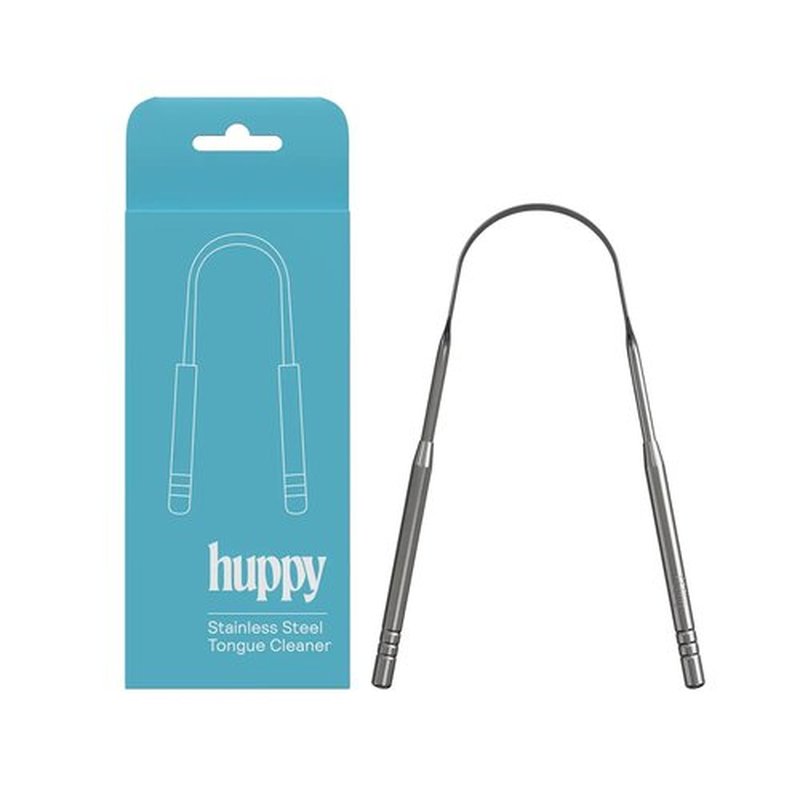 HUPPY Stainless Steel Tongue Cleaner - Reusable Scraper for Fresh Breath & Oral Hygiene | Durable Zero-Waste Tool