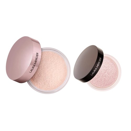 Laura Mercier Translucent Loose Setting Powder & Secret Brightening Corrector Bundle - Tone-Up Rose & Soft Pink