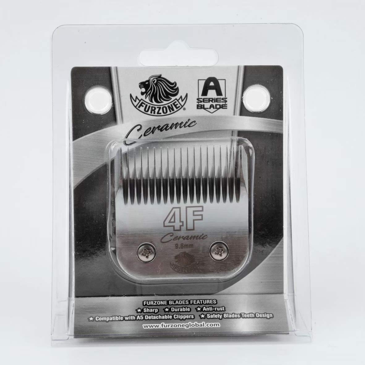 FURZONE Detachable Ceramic Blade - Size 4F Blade 3/8", Made of High-Tech Ceramic Materials, Compatible with Most Andis, Oster, Wahl A5 Clippers