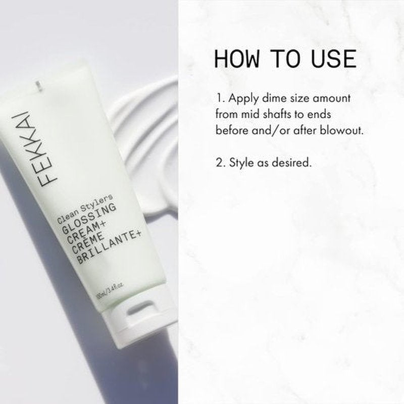 FEKKAI Glossing Cream - Hydrating Frizz Control & Shine Boost - 3.4 oz | Sulfate-Free, Vegan