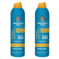 Australian Gold Extreme Sport Continuous Spray Sunscreen SPF 50, 6 Ounce - 2 Pack, Broad Spectrum, Sweat & Water Resistant, Non-Greasy, Vegan, PETA-Approved, Coastal Breeze Scent