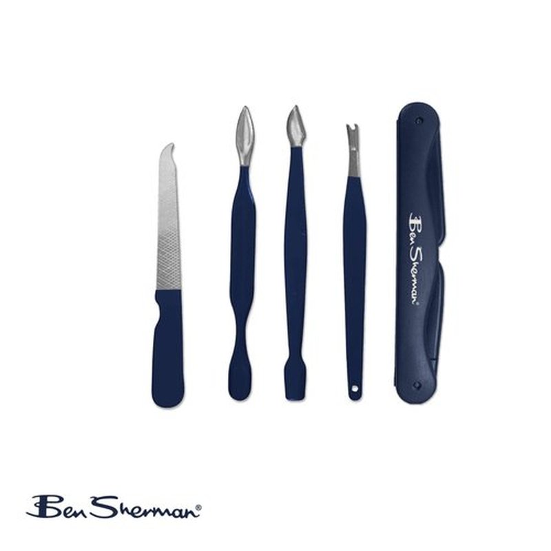 Ben Sherman Nail Clippers for Men Travel Size Nail Clipper Set, 11 Pcs Mens Nail Grooming Kit Includes Nail Clippers, Scissors, Tweezers and Traveling Case