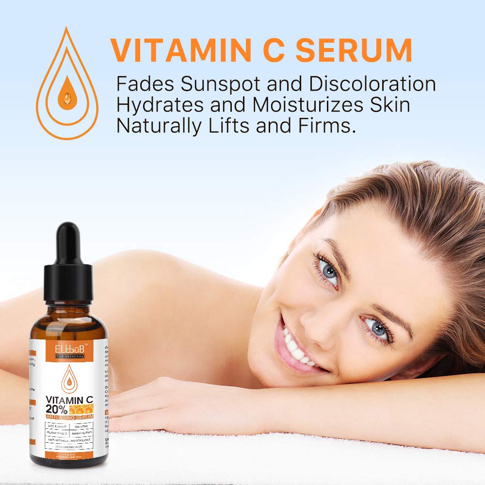 Premium 20% Vitamin C Serum For Face - (3PACK) with Hyaluronic Acid, Retinol & Amino Acids - Boost Skin Collagen,Hydrate & Plump Skin, Anti Aging & Wrinkle Facial Serum