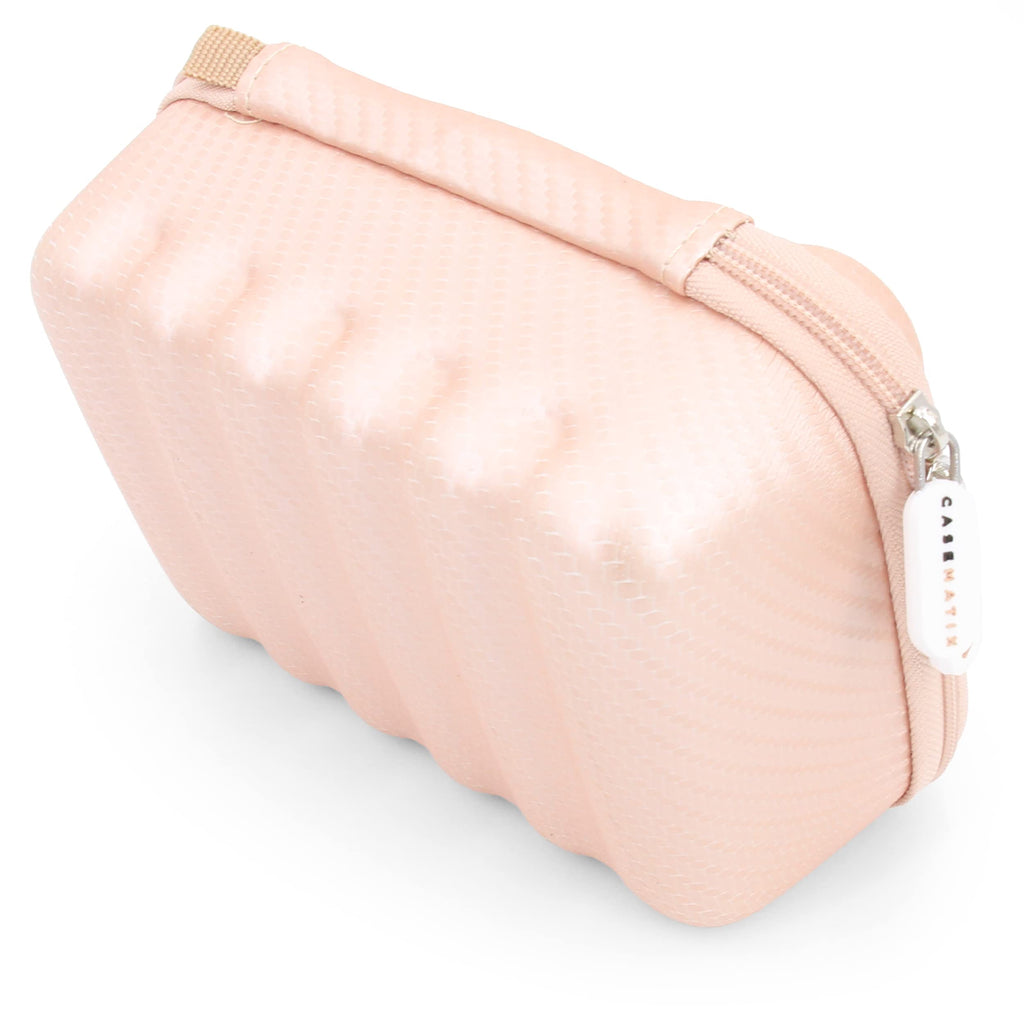 CASEMATIX Rose Gold Clipper Blade Holder - Protective Storage Case with Barber Blade Holder Foam and Hard Shell Impact-Resistant Outer