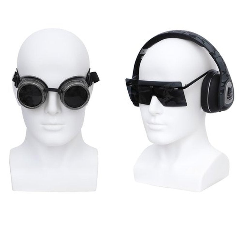 SK-QACD Mannequin Head Male Professional Cosmetology Manikin Head for Display Headset, Headphone, Game Console, Hats, Wigs Jewellery（L90-YB）