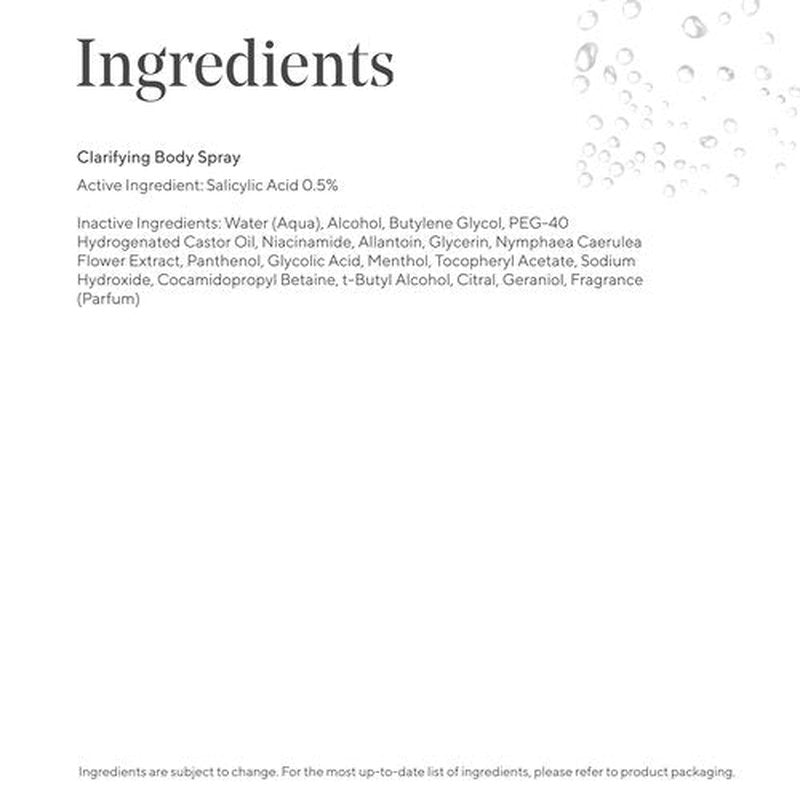 Murad Clarifying Body Spray - Salicylic Acid Treatment for Bacne & Body Acne Prevention | Non-Drying Formula