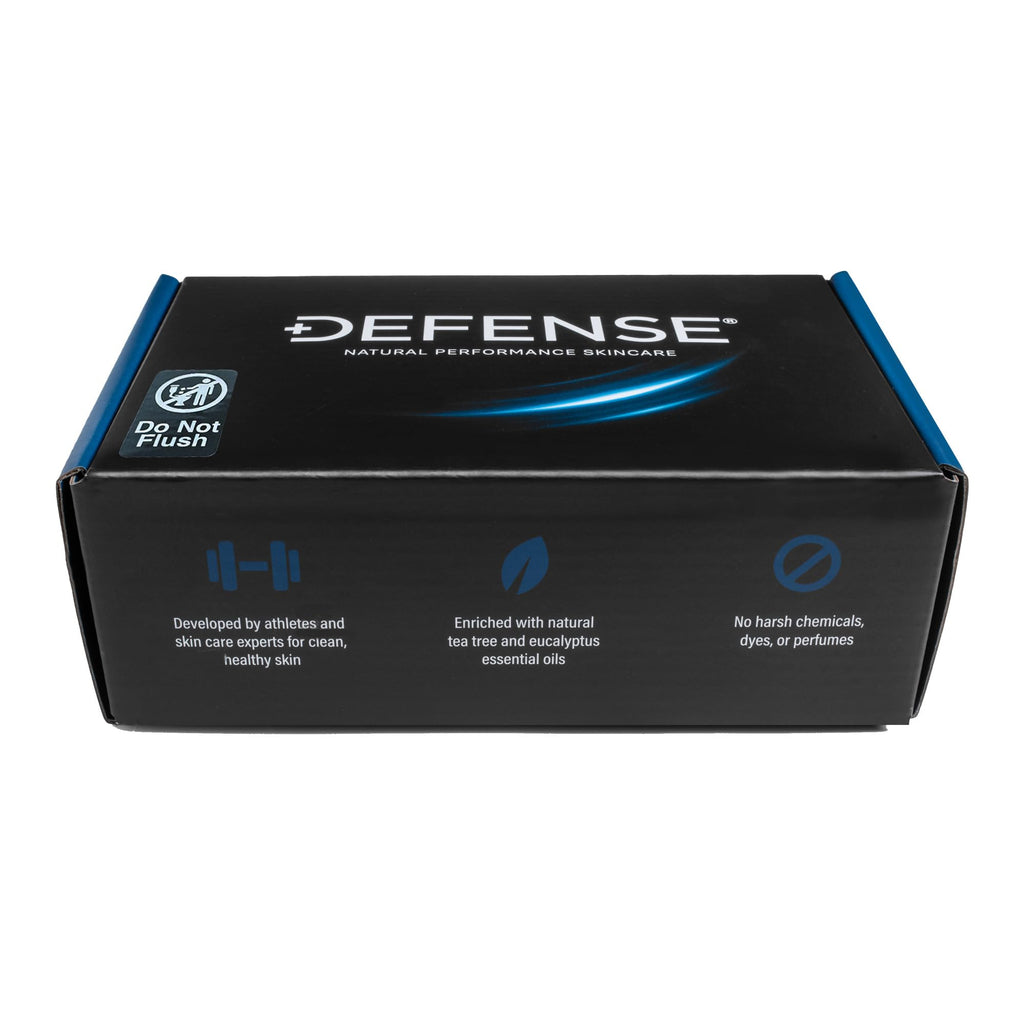 Defense Soap Variety Gift Set | Tea Tree, Peppermint, Oatmeal All Natural Bar Soap, Travel Body Wash, Individual Body Wipes