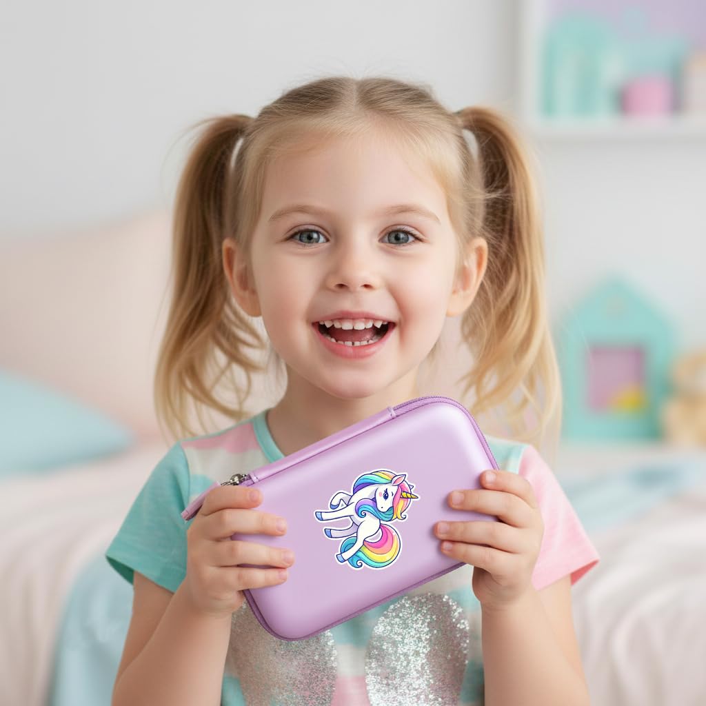 Kids Smart Phone Case for Luoba for WEOLULI for Luyiilo Toddler Girl Cell Mobile Phones, Purple Unicorn Kids Smart Phone Case(Box Only)