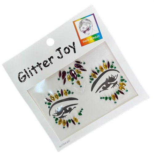 Halloween Face Gems Face Jewels Sticker Eyes Body Gem Sticker Temporary Face Tattoos,5-Pack, Multi-Color