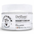 Delfanti-Milano • GOAT'S MILK with COLLAGEN Nourishing and Regenerating NIGHT CREAM • Face and Neck Moisturizer • Made in Italy