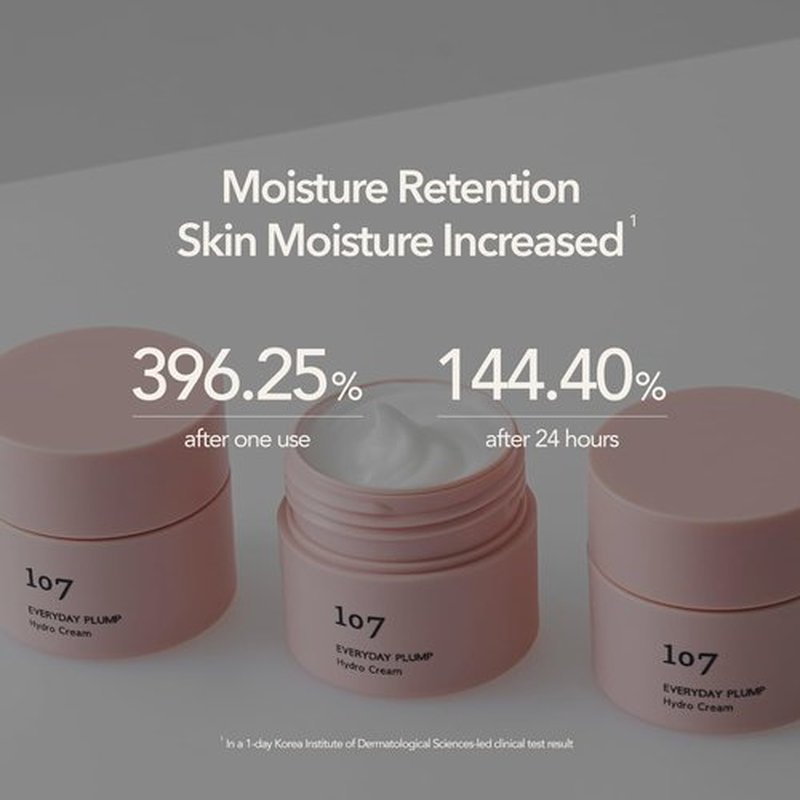 107 EVERYDAY PLUMP Hydro Cream - Lightweight Face Moisturizer with Probiotics & Squalane | Hydrates & Enhances Radiance (1.7 fl oz)