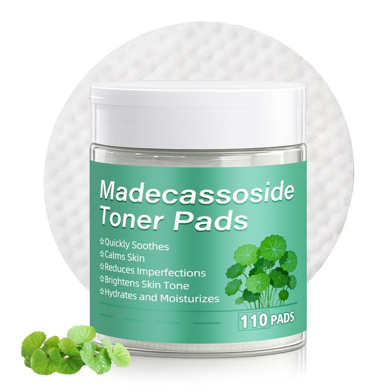 Madecassoside Blemish Pad, Pore Pad,Toner Pads for Face, Calm Redness, Strengthen Barrier & Brightens Skin Tone with Centella Asiatica, Vegan Gauze, 110 Pads for All Skin Types (110PADS)