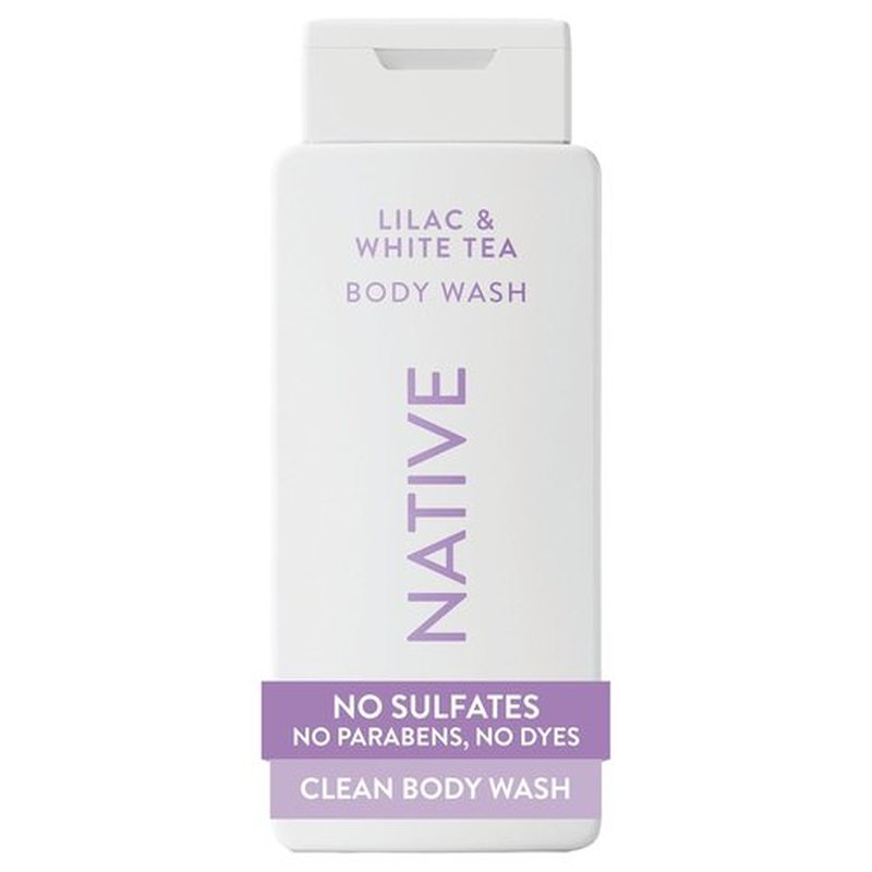 Native Body Wash - Naturally Derived Ingredients for Soft, Hydrated Skin | Lilac & White Tea, 18 oz