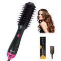 Hair Dryer Brush Blow Dryer 4-in-1 Hot Air Styler, Blowout Brush Hair Dryer Styler & Volumizer with Ionic Technology|Oval Titanium Barrel|Anti-frizz Blowout for Drying, Straightening 2.4''
