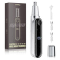 coldSky Ear & Nose Hair Trimmer with LED Display for Men Women - Professional Painless Eyebrow & Facial & Nose Hair Trimmer, USB Rechargeable, Dual-Edge Blades for Smoother Cutting Sliver