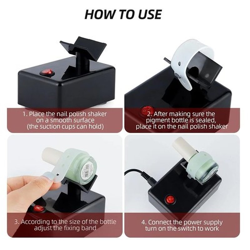 HUBEST Electric Paint Mixer & Nail Polish Shaker - Professional Vortex Shaker Machine for Hobby Model Color, Lash Glue, Tattoo Ink - Continuous Liquid Mixer with Non-Slip Base