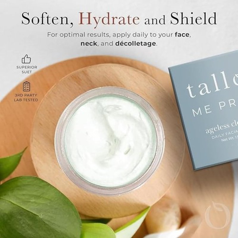 Tallow Me Pretty Ageless Cloud Cream, Powerful Nourishing Face Cream for Women, Improves Overall Texture & Boosts Skin Elasticity, Powered by Essential Fatty Acids, 1.58 Oz