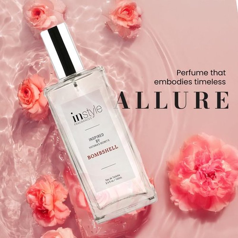 Instyle Fragrances | Women's Eau de Toilette Inspired by Victoria's Secret Bombshell - Clean, Vegan, 3.4 Fl Oz