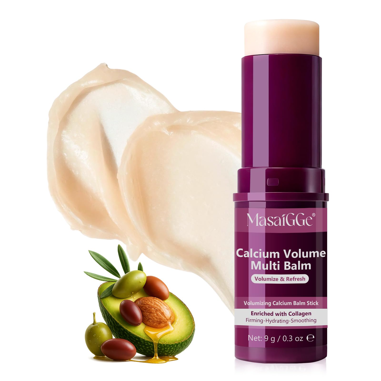 liiutry Calcium Volume Multi Balm, Korean Collagen Moisturizing Stick for Face, Calcium Volume Balm Anti-Aging Face Cream for Wrinkles, Firming & Hydrating for Eyes, Neck, Face