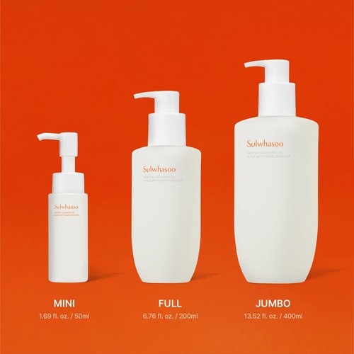 Sulwhasoo Gentle Lightweight, silky texture Korean Double Cleansing oil to melt away Waterproof Makeup, 1.69 fl. oz.