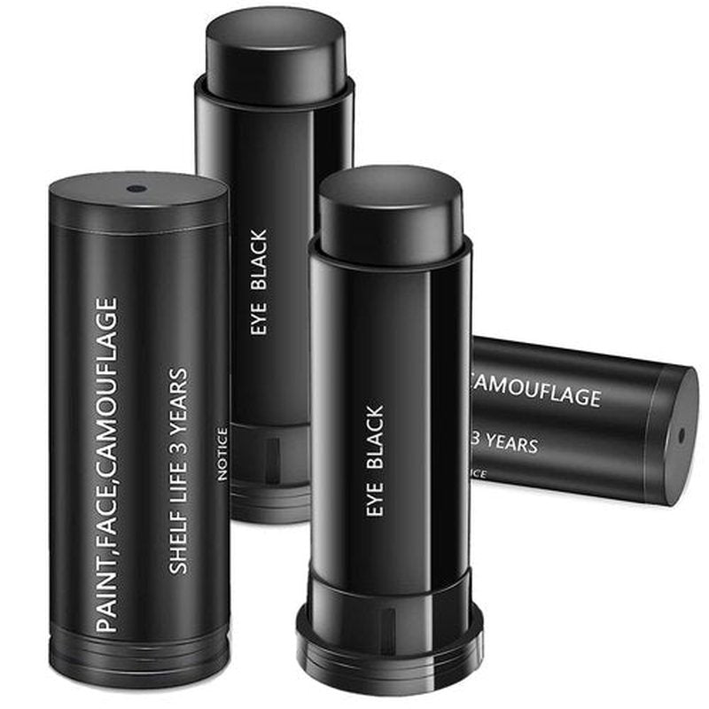 Go Ho 3PCS Eye Black Sticks for Sports,Eyeblack Baseball Face Paint,Softball/Baseball Accessories,Football Stick Eye Strips,Black Face Body Paint for Halloween Makeup